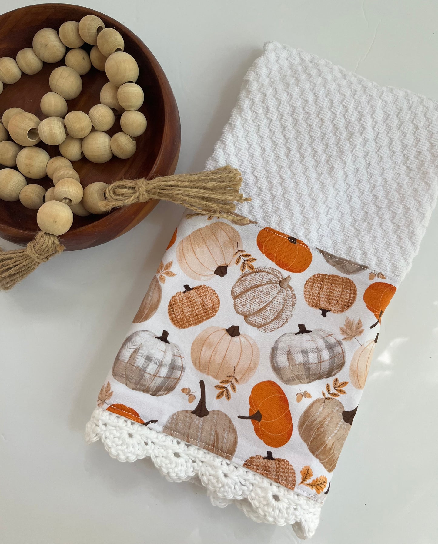 Fall Pumpkin or Sunflower Hand or Kitchen Towel