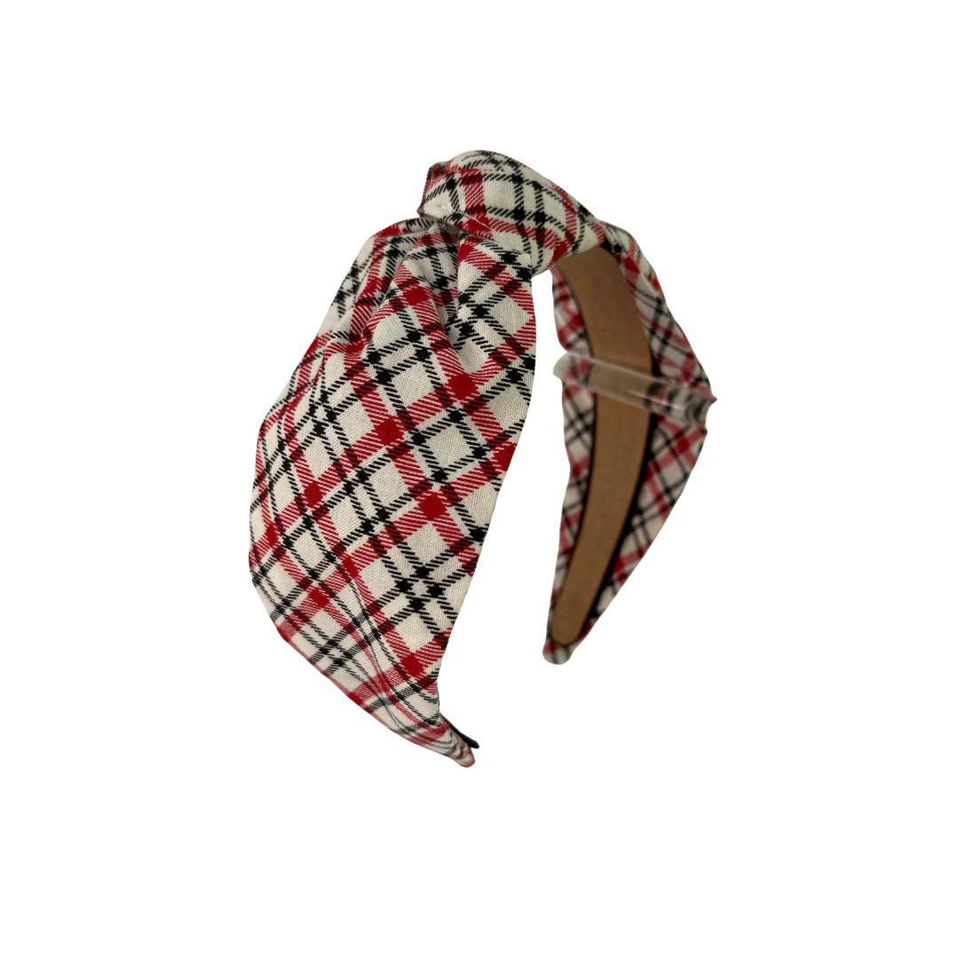 Red & Black Plaid Headband