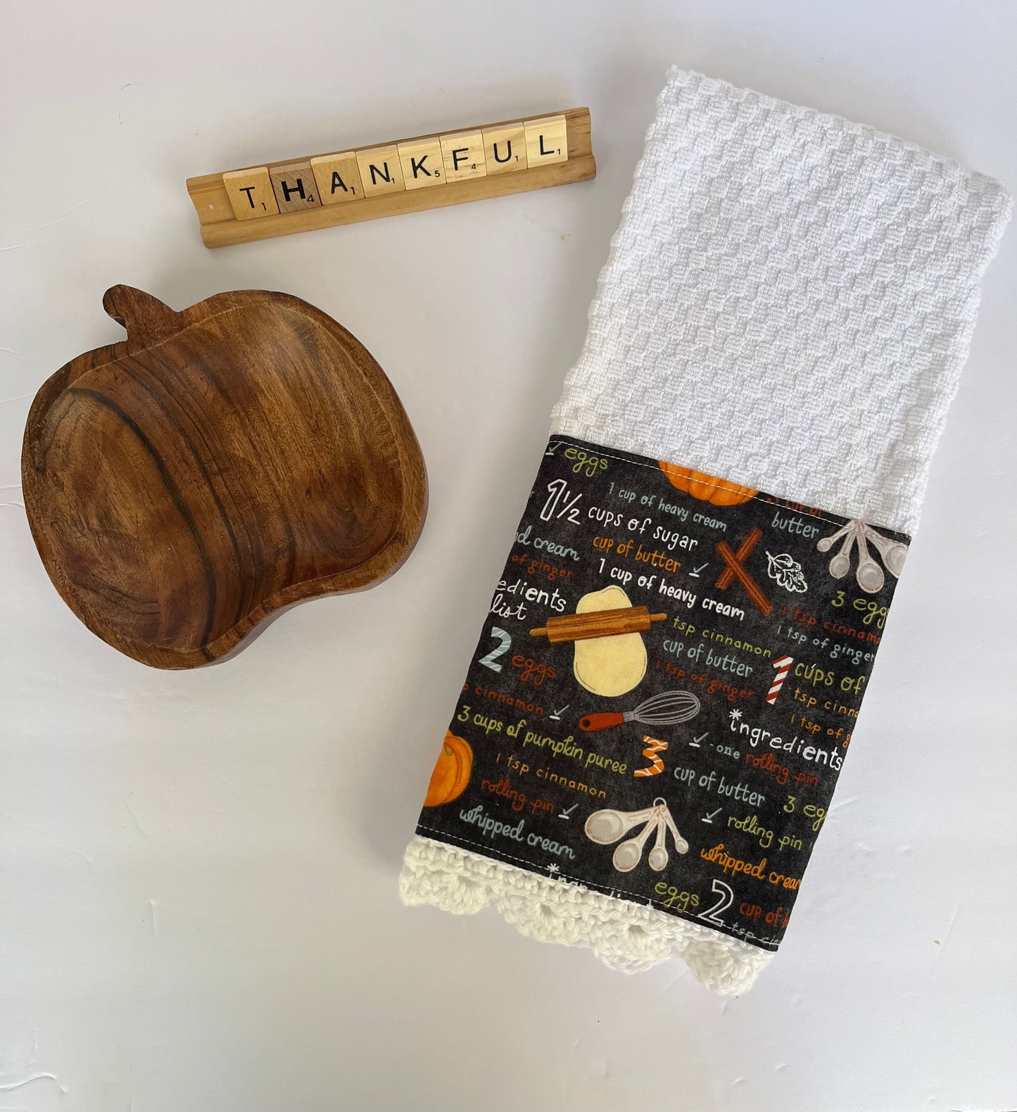 Pumpkin Pie or Vintage Thanksgiving Kitchen Towel